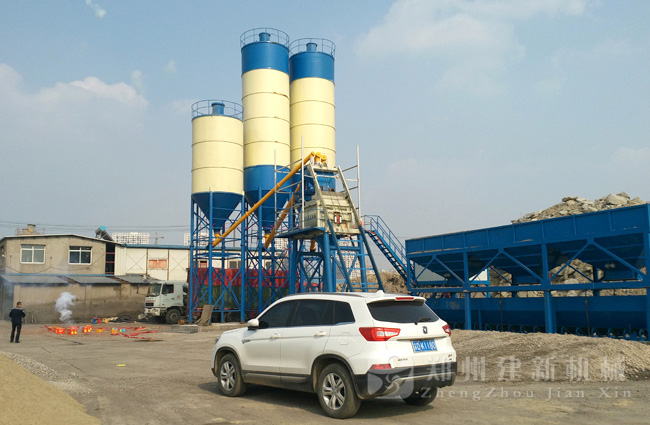 江苏无锡HZS75型混凝土爱游戏(ayx)体育官方网站-ayx.com站现场案例