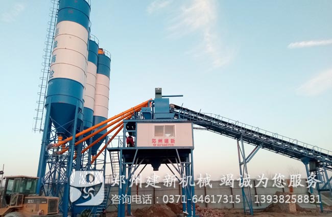 建新成套120混凝土爱游戏(ayx)体育官方网站-ayx.com站生产线设备驻扎山东菏泽