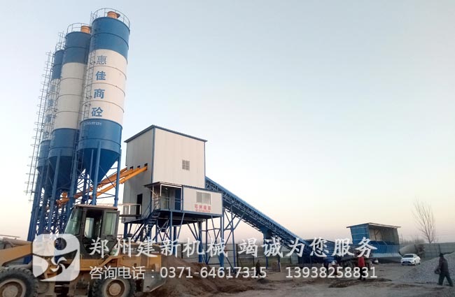 建新成套120混凝土爱游戏(ayx)体育官方网站-ayx.com站生产线设备驻扎山东菏泽