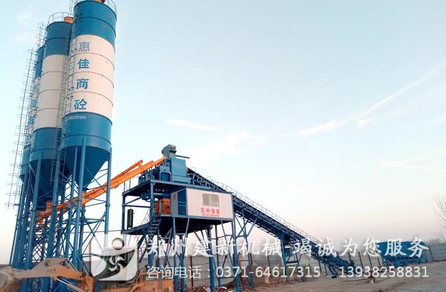 建新成套120混凝土爱游戏(ayx)体育官方网站-ayx.com站生产线设备驻扎山东菏泽